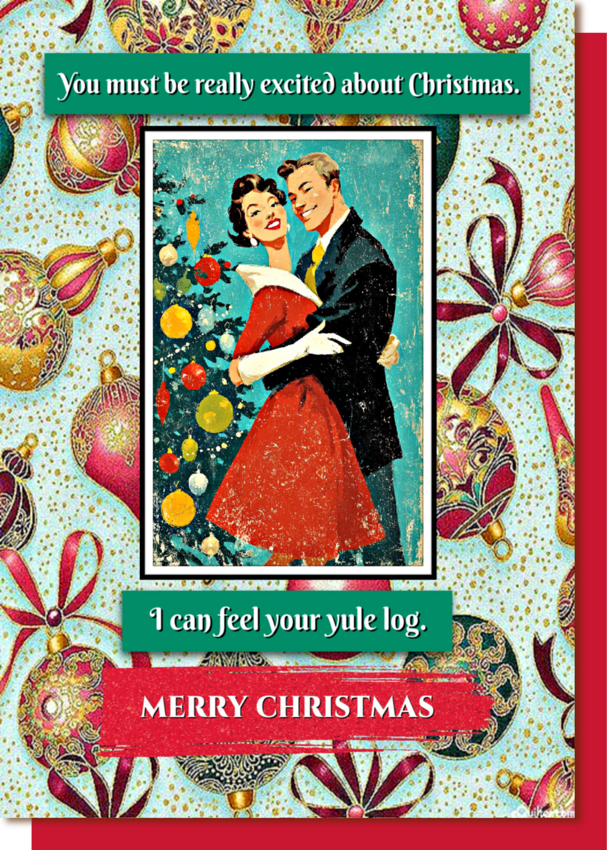 Yule Log - Christmas Card