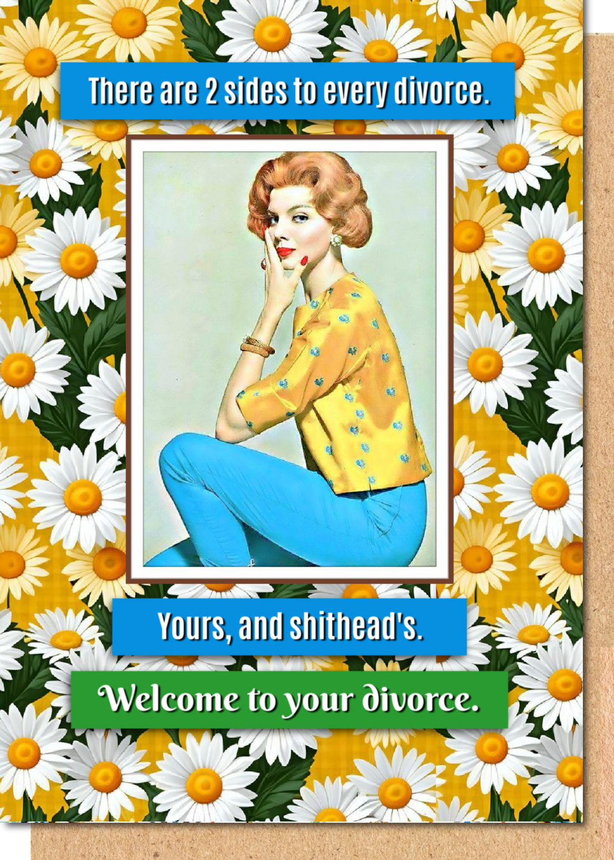 Two Sides - Divorce Greetings Card