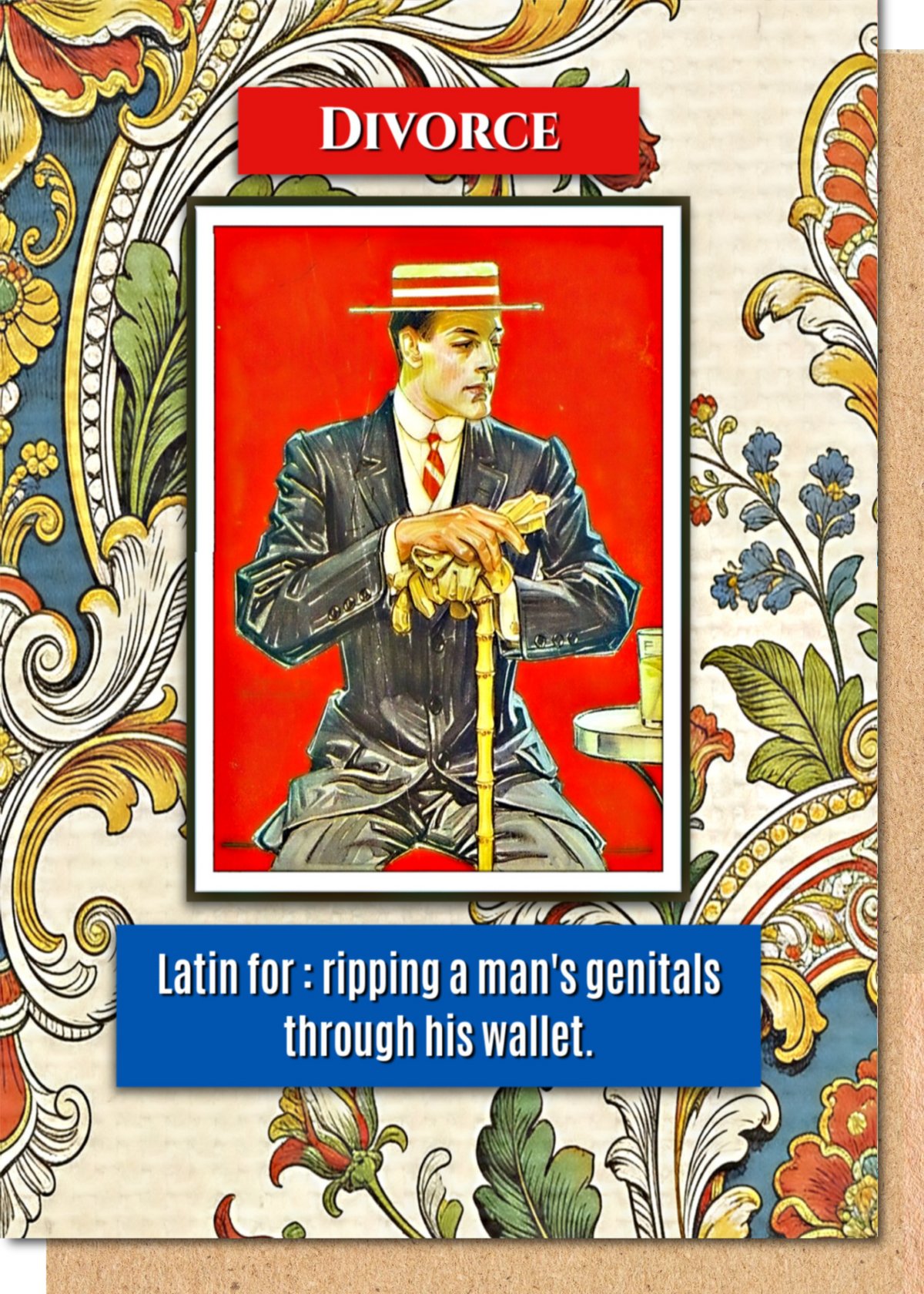 Genitals Vintage Greetings Card