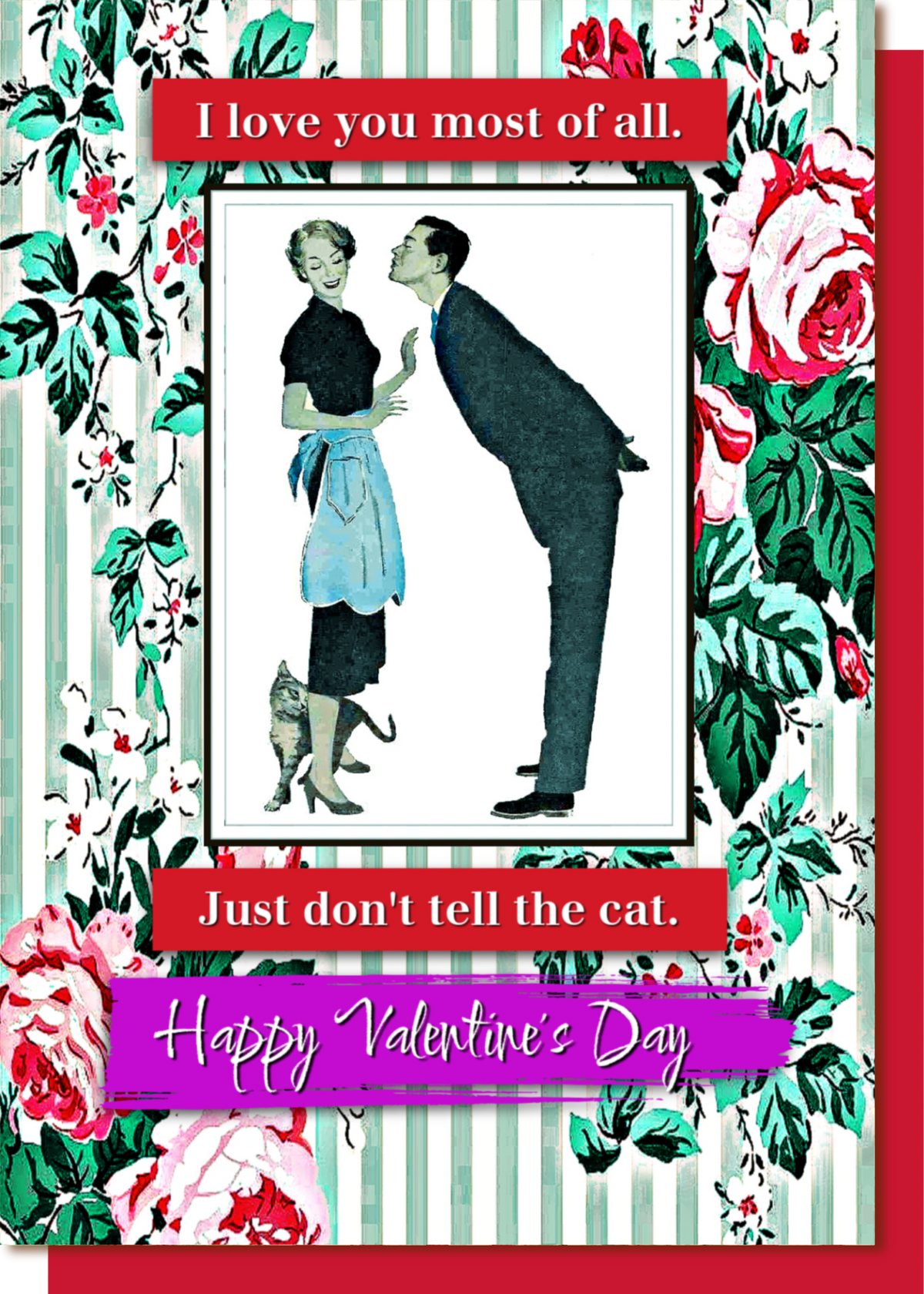 Don't Tell The Cat - Valentine's Day Card