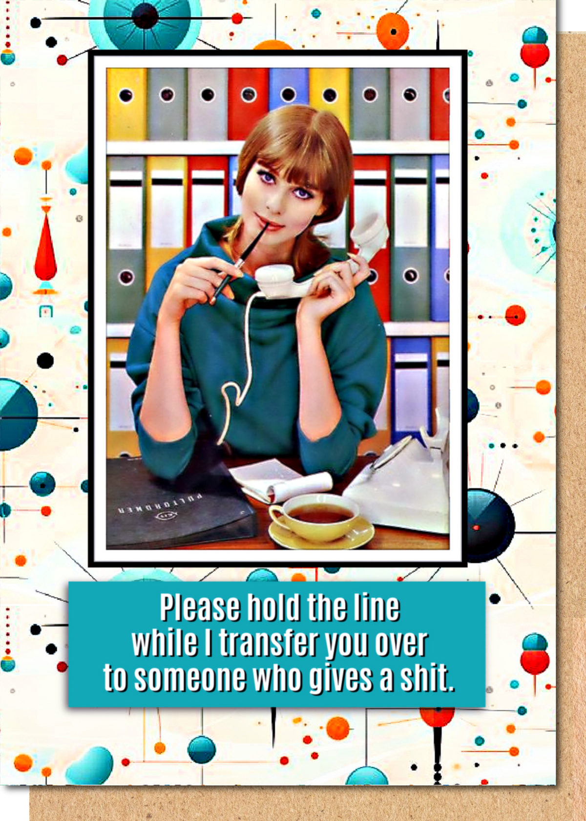 Hold The Line - Greetings Card