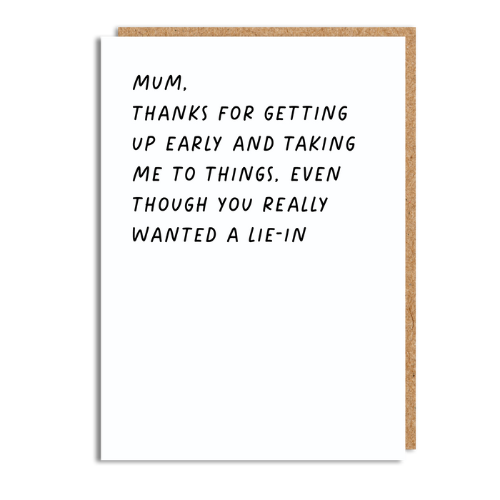 MUM LIE IN