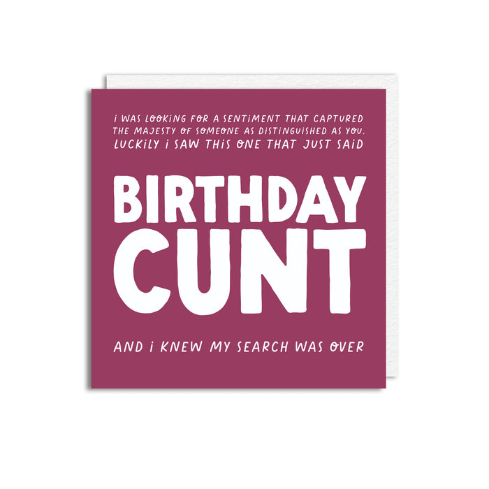 BIRTHDAY CUNT