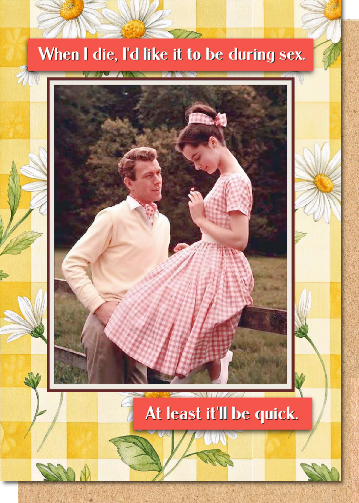 Die During Sex - Greetings Card