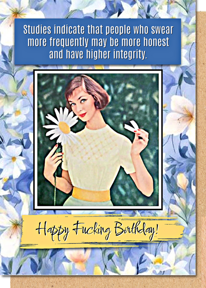People Who Swear - Greetings Card